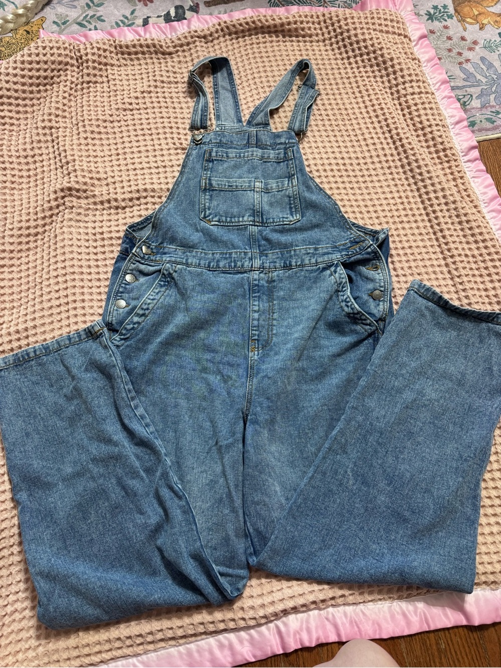 Celebrity Pink Blue Denim Overalls